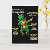 Carte Lutrin drôle d'instruction pour la Saint-Patrick (Fleur jaune)