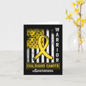 Carte Lutte contre le cancer de l'enfance Conscience du (Fleur jaune)