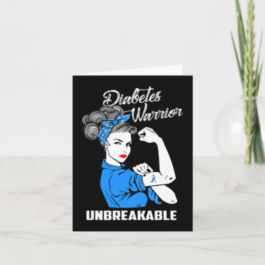 Carte Lutte contre le diabète Guerrier Indestructible Se (Devant)