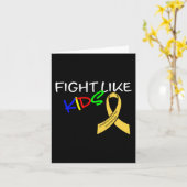 Carte Lutter comme les enfants Mois de sensibilisation a (Fleur jaune)