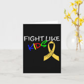 Carte Lutter comme les enfants Mois de sensibilisation a (Fleur jaune)
