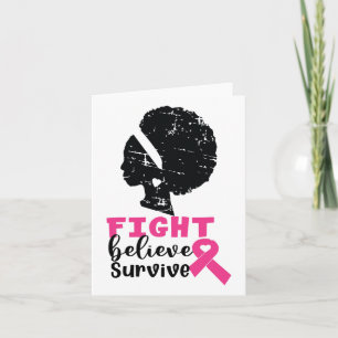 Carte Lutter contre la croyance Survivre aux femmes noir