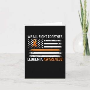 Carte Lutter Contre La Leucémie Orange Ribbon Usa Drapea