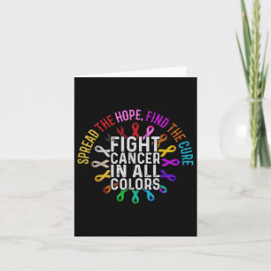 Carte Lutter Contre Le Cancer De Toutes Les Couleurs - F