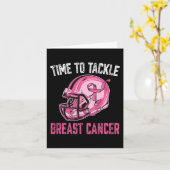 Carte Lutter Contre Le Cancer Du Sein Casque De Football (Fleur jaune)