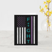 Carte Lutter contre le semicolon Drapeau Sensibilisation (Fleur jaune)
