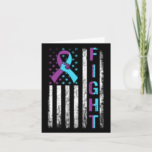 Carte Lutter contre le suicide Sensibilisation Drapeau a (Devant)