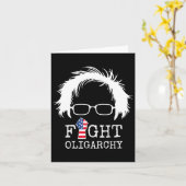 Carte Lutter Contre L'Oligarchie Sanders Et Aoc Liberter (Fleur jaune)