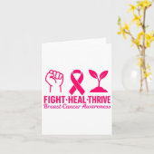 Carte Lutter Guérir S'épanouir Ruban de sensibilisation (Fleur jaune)