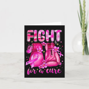 Carte Lutter Pour Un Cure Rose Gants En Boxe Cancer Du S
