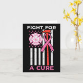 Carte Lutter Pour Un Pompier Cure Us Drapeau Cancer Du S (Fleur jaune)