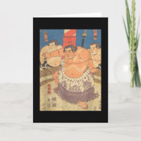 Lutteur Sumo Art Vintage J'adore le Sumo Japonais