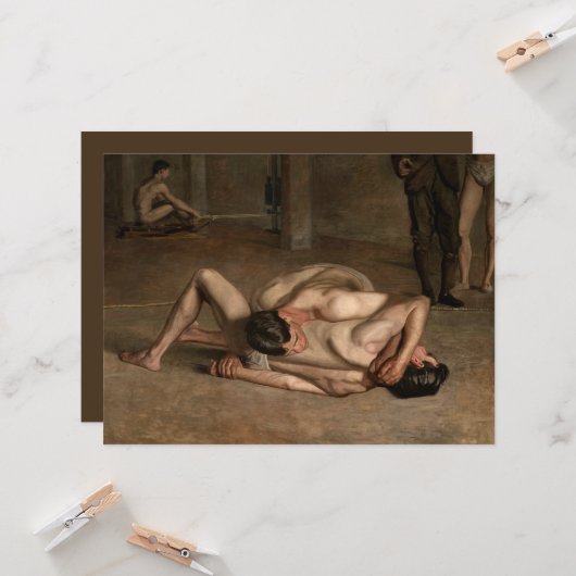 Carte Lutteurs (par Thomas Eakins) (Devant/Arrière en situation)