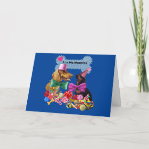 Carte Luv My Weenies Blue Matching Enveloppes