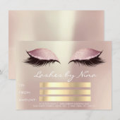 Carte Lux Lashes Rose Gold Rose Foncé Certificat Cadeau1 (Devant / Derrière)
