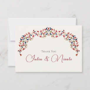 Carte Luxe Artistique Botanique Floral Mariage Paisley