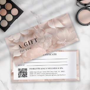 Carte Luxe, Blush-Beige, Code QR Fleur