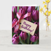 Carte Luxe Fleur Violet (Fleur jaune)