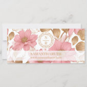 Carte Luxe Floral Monogram Logo marque cadeau certificat (Devant)