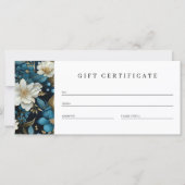 Carte Luxe Floral QR Code Certificat cadeau d'affaires (Devant)