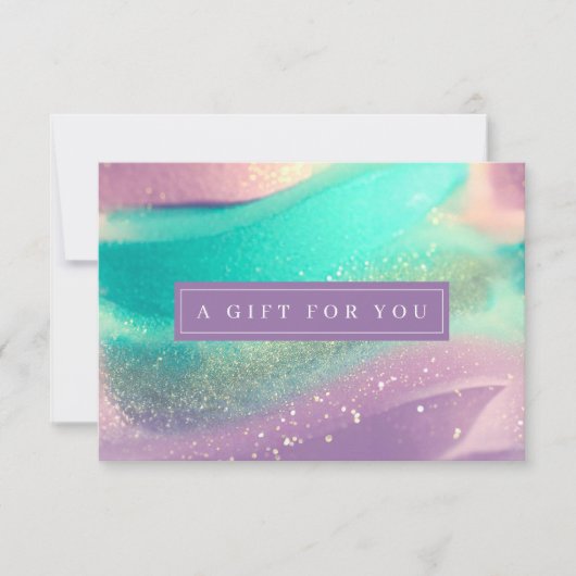 Carte Luxe Marble rose Turquoise Business Certificat cad (Devant)