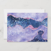 CARTE LUXE NAVY PURPLE OR ENREGISTRER LA DATE (Dos)