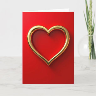 Carte Luxueuse Cœur Doré