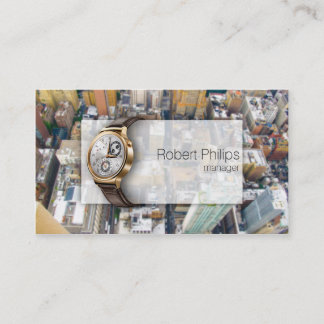 Carte luxueuse de bureau de montre de gratte-ciel