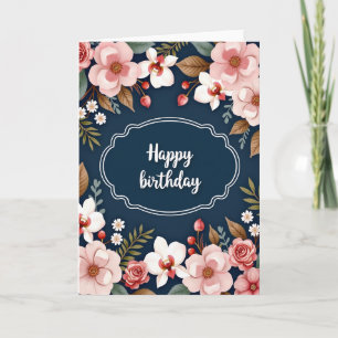 Carte Luxueuse Fleur d'Indigo