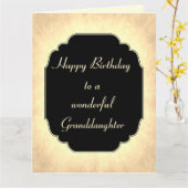 Carte Luxueux moderne chic Anniversaire Petite-fille (Fleur jaune)
