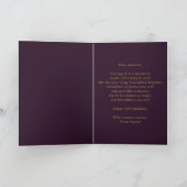 Carte Luxueux Parkling violet et or 30e anniversaire (Intérieur)