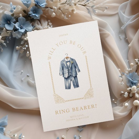 Carte Luxurious Ring Bearer Blue Dress Ornamental Dome