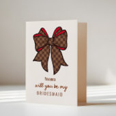 Carte Luxury Bow Bridesmaid Proposal 
