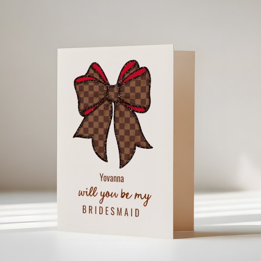 Carte Luxury Bow Bridesmaid Proposal
