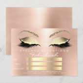 Carte Luxury Cils Blanc Certificat Cadeau Maquillage1 (Devant / Derrière)