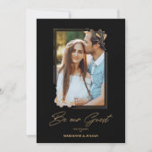 Carte Luxury Fake Golden Branches Fancy Calligraphy (Devant)