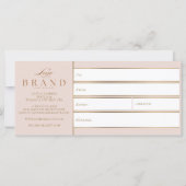 Carte Luxury Gold Beauty Studio Gift Certificate for You (Dos)