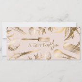 Carte Luxury Gold Beauty Studio Gift Certificate for You (Devant)