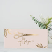 Carte Luxury Gold Hair Studio Gift Certificate Gift Card (Debout devant)