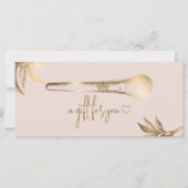 Carte Luxury Gold Makeup Beauty Brush Gift Certificate (Devant)