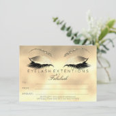 Carte Luxury Lashes Extension Maquillage Certificat Cade (Debout devant)