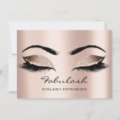 Carte Luxury Lashes Peaux Maquillage Artiste Certificat  (Dos)