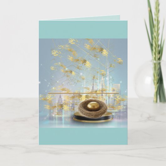 Carte Luxury Personalized Easter Folded Card (Devant)