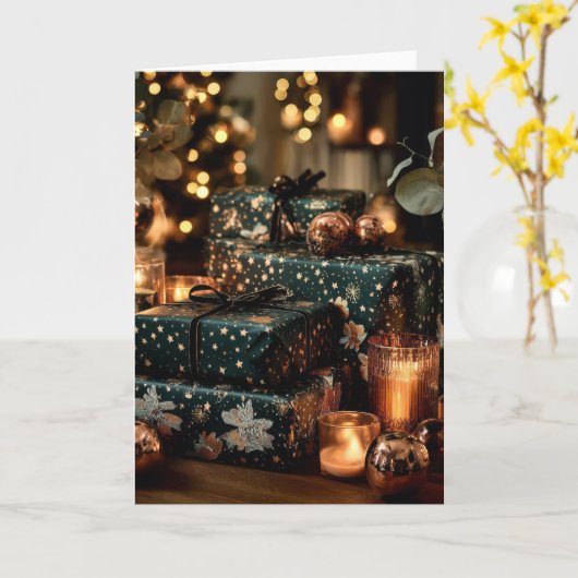 Carte Luxury Seasonal Greeting Card (Fleur jaune)