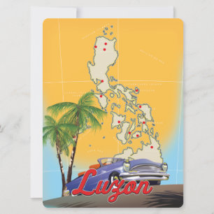 Carte Luzon Philippines poster Voyage