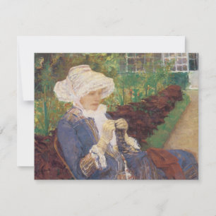 Carte Lydia Crocheting en Jardin à Marly, Mary Cassatt