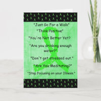 Lyme disease "Things I Wont Say" Get Well Card