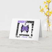 Carte Lymphome de Hodgkins Month Butterfly Awareness (Fleur jaune)