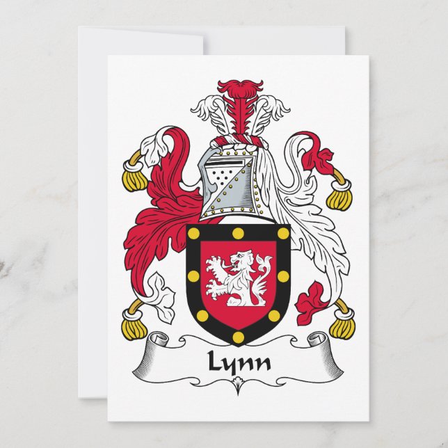 Carte Lynn Family Crest (Devant)