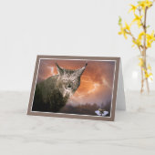 Carte Lynx in a lighting storm (Fleur jaune)